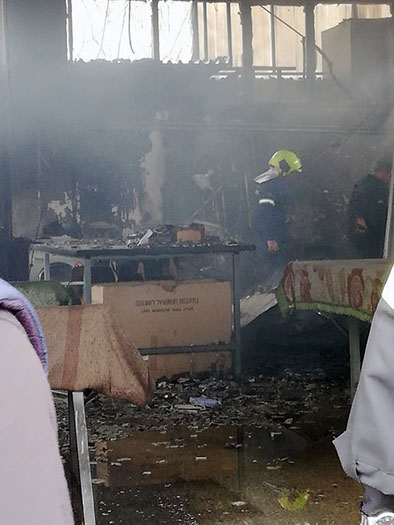 Πυρκαγιά σε κατάστημα αλουμινοκατασκευών στην Πέραμο Καβάλας